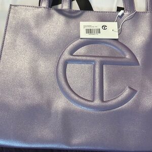 Telfar Metallic Lavender Shopping Tote